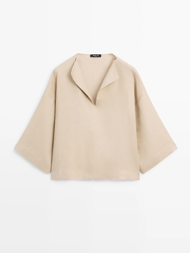 Flowing 100% linen blouse