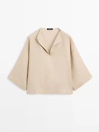 Flowing 100% linen blouse