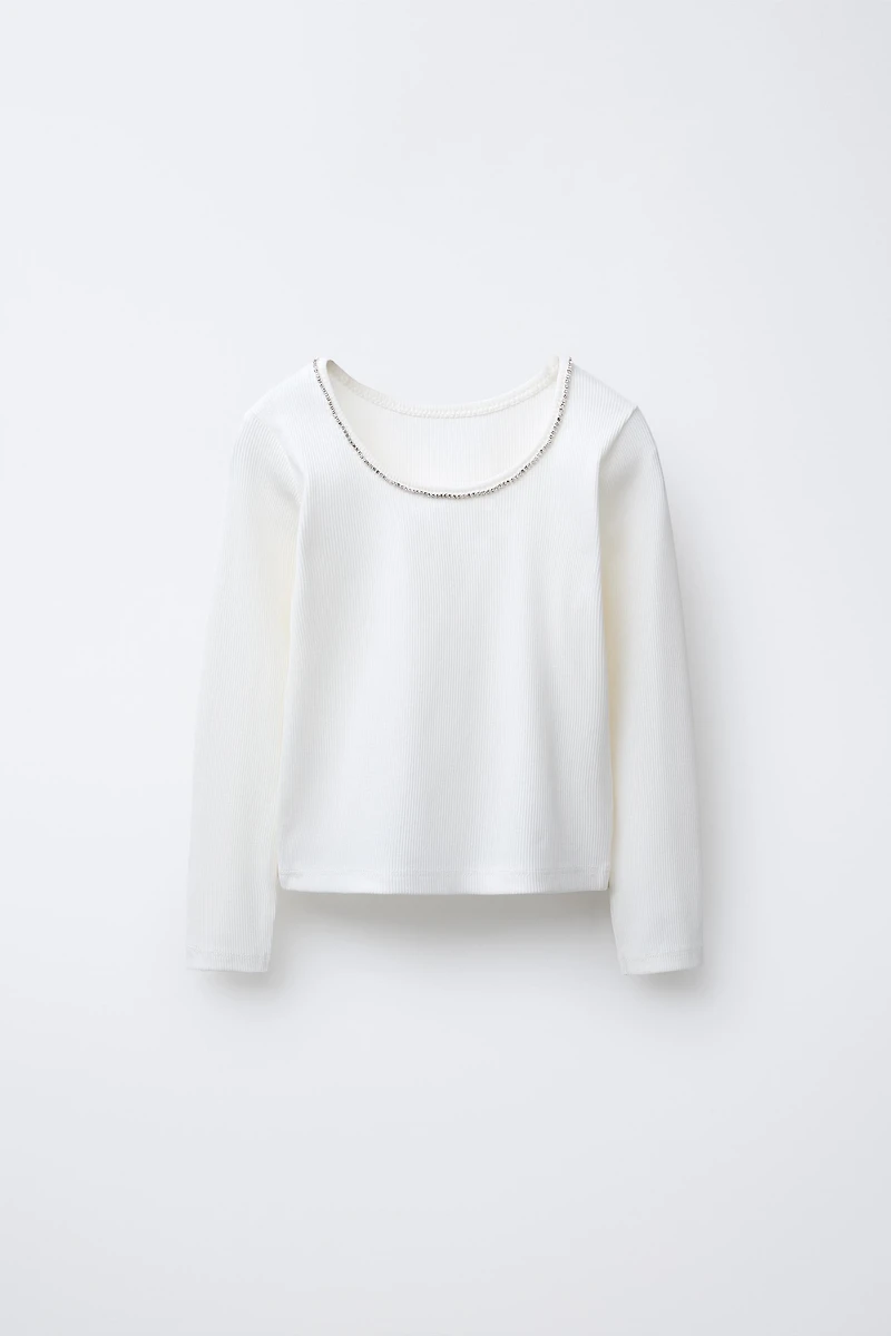 T-SHIRT CÔTELÉ BIJOUX