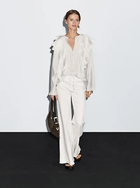 Blouse fluide à volants