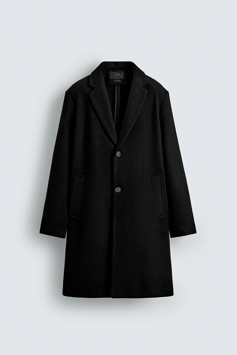 REGULAR FIT WOOL BLEND COAT