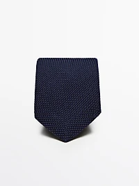 100% garza silk micro textured tie