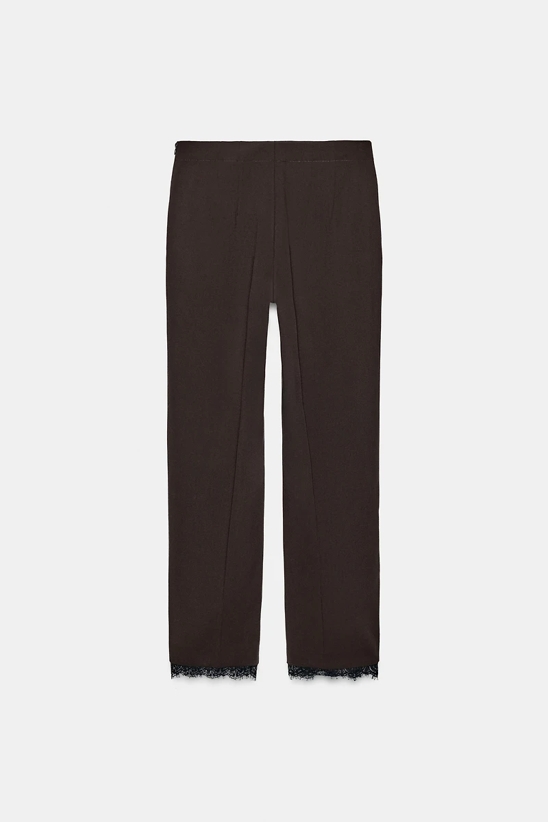 LACE CROPPED PANTS