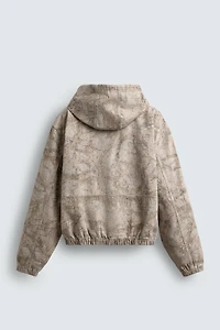 VESTE DÉLAVÉE À CAPUCHE