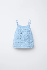 TOP EN MAILLE FANTAISIE