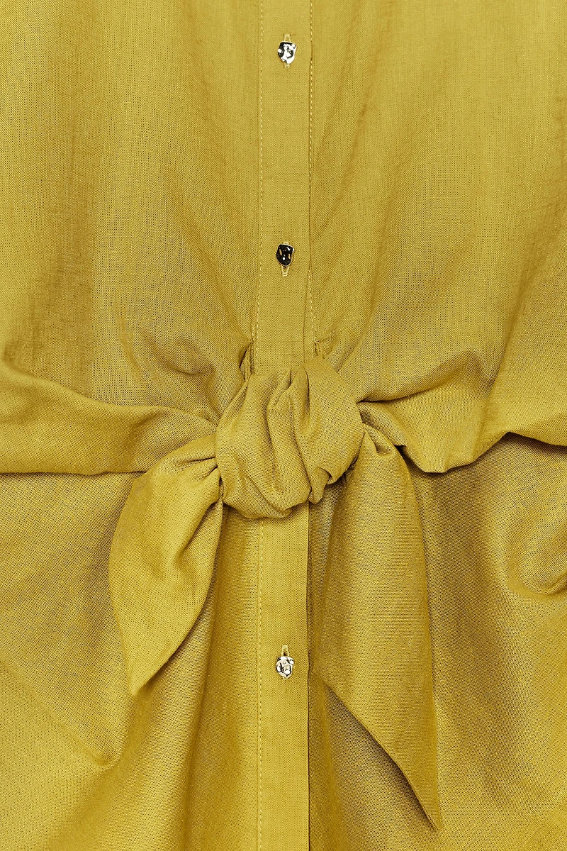 KNOTTED LINEN SHIRT