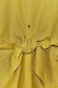KNOTTED LINEN SHIRT