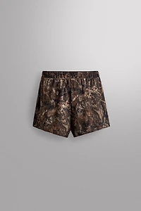 TREE PRINT RUNNING SHORTS