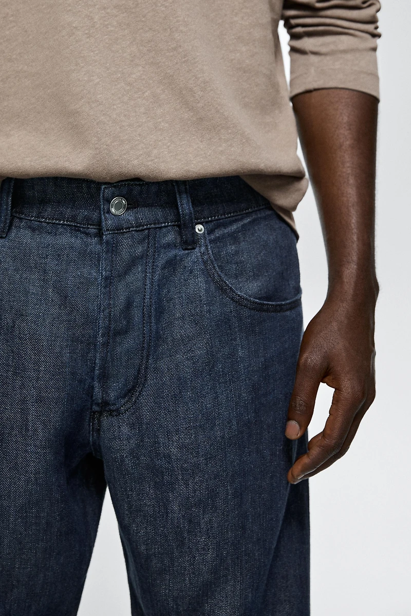 100% linen wide-leg jeans