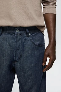 100% linen wide-leg jeans