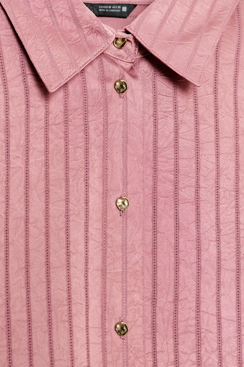 SATIN EFFECT STRIPED SHIRT