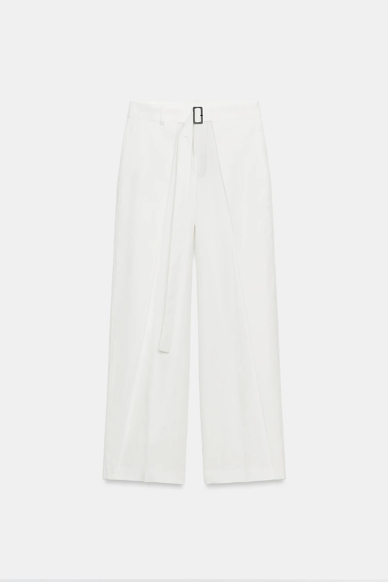 PANTALON À PLIS ET CEINTURE ZW COLLECTION