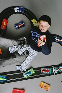 PULL EN MAILLE JACQUARD À INSCRIPTION