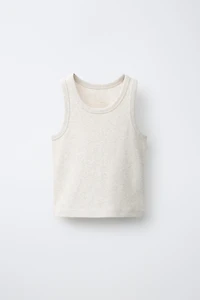 HEATHERED RIBBED TANK TOP