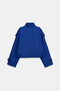 VESTE COL MONTANT EN LIN