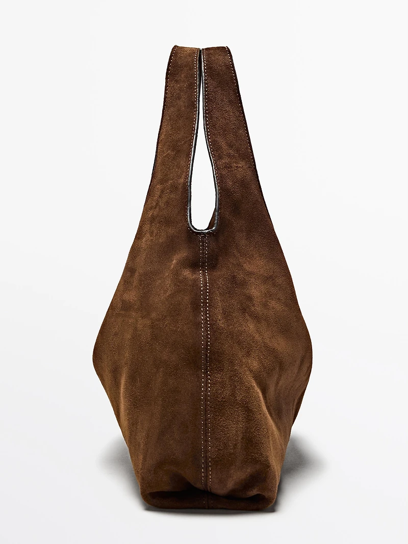 Sac lady moyen format en croûte de cuir