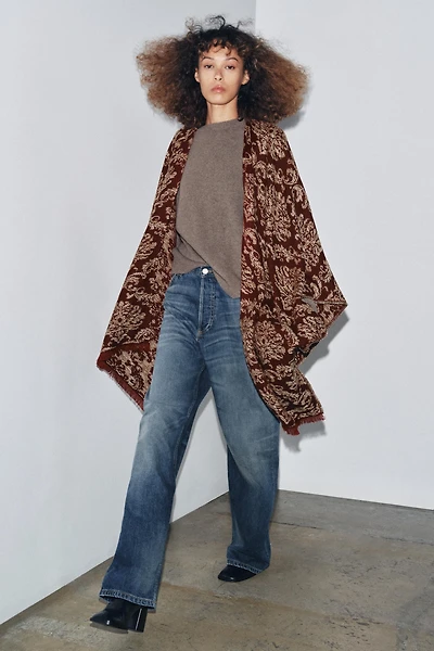 JACQUARD LONG CAPE