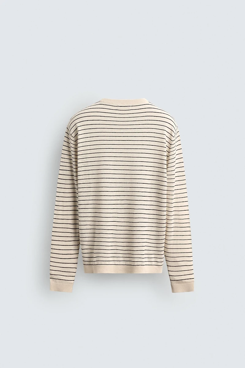 LINEN-COTTON STRIPED JUMPER