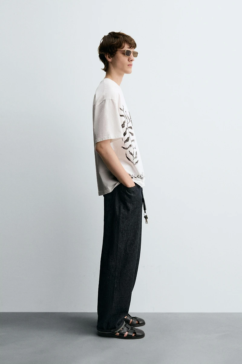 CONTRAST PRINT T-SHIRT