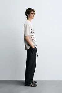 CONTRAST PRINT T-SHIRT