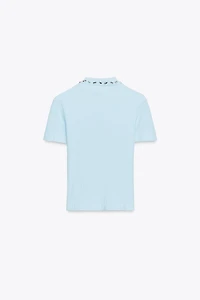 POLO COL BIJOU CÔTELÉ