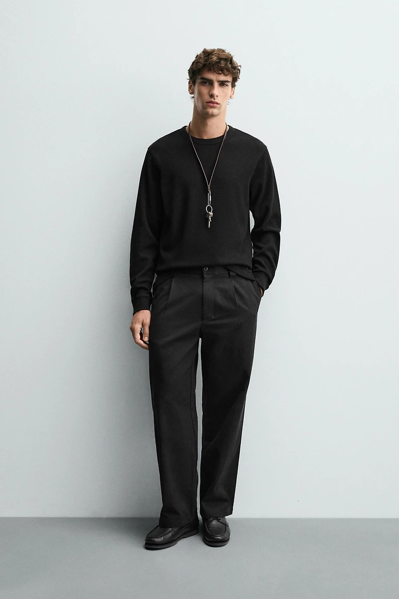 WAFFLE TEXTURED T-SHIRT