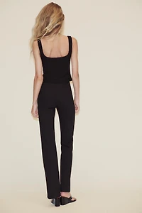 JEWEL BUTTON CREPE TOP