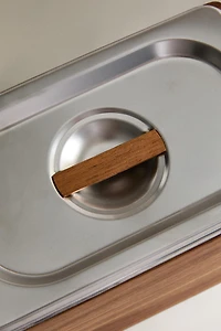 RÉCIPIENT À GLACE BOIS ACIER
