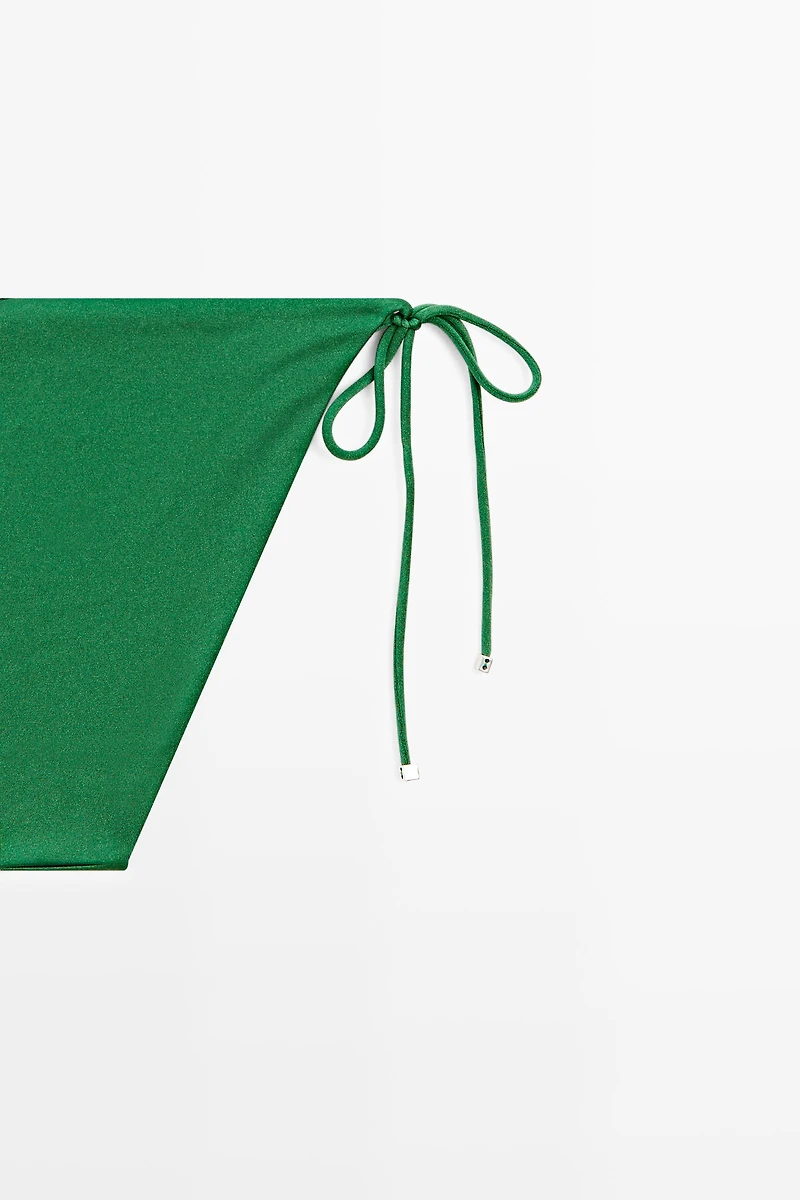 Bas de bikini à nœud brillant