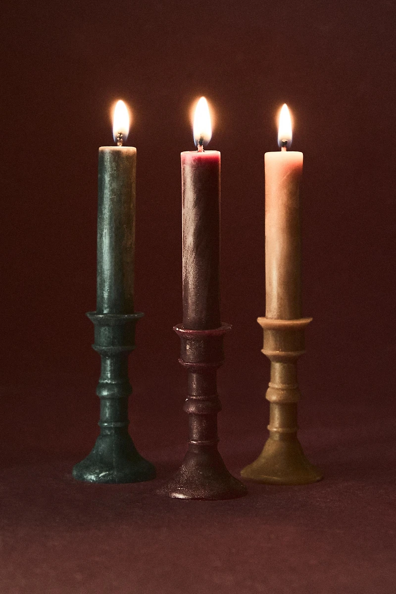SET OF SCENTED CANDLESTICK CANDLES (SET OF 3)