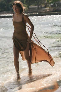 DRAPED GEORGETTE DRESS