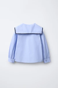 WAVY TRIM COLLAR SHIRT