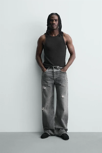 WASHED RIBBED TANK TOP