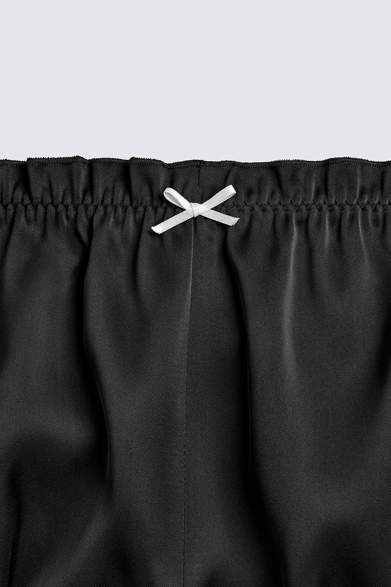 SATIN SHORTS HARRY LAMBERT FOR ZARA X DISNEY