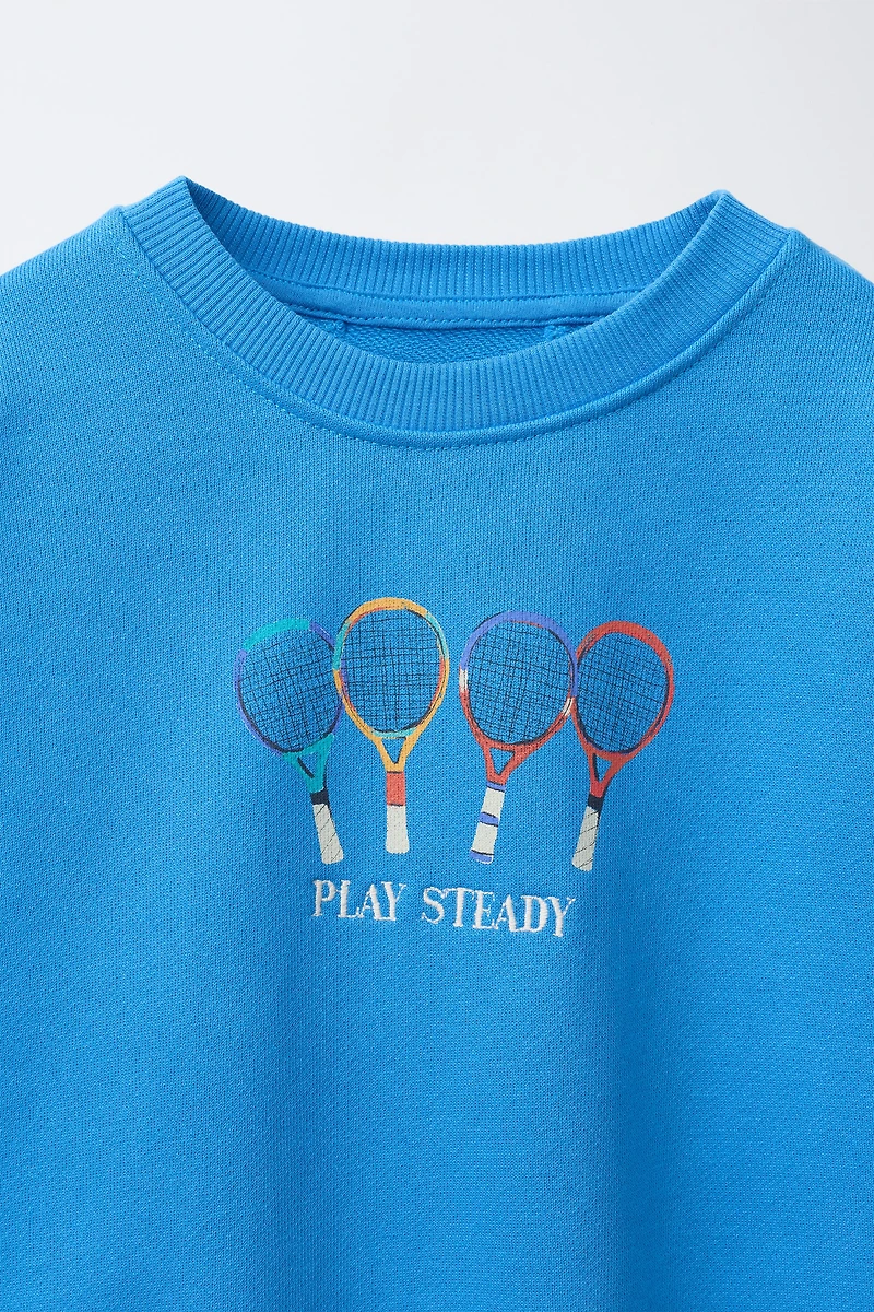 TENNIS EMBROIDERY SWEATSHIRT