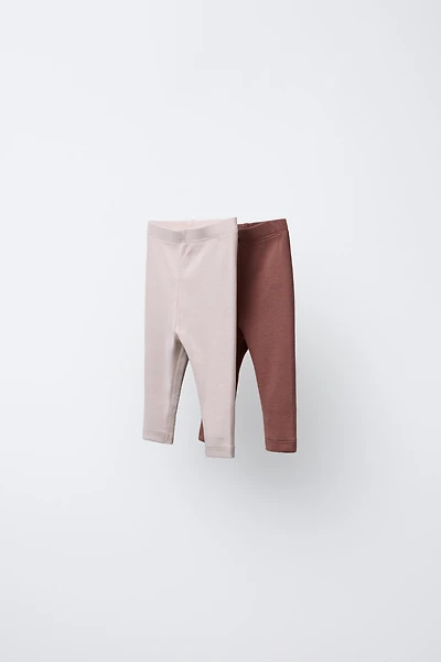 LOT DE DEUX LEGGINGS UNIS