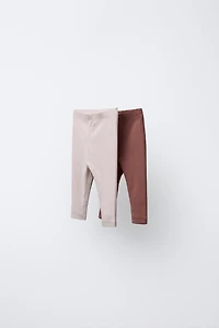 LOT DE DEUX LEGGINGS UNIS