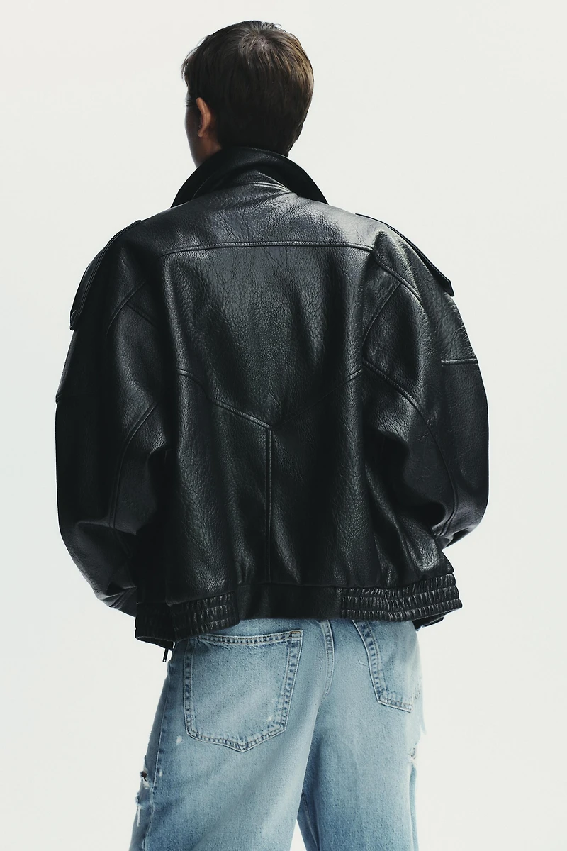 FAUX LEATHER JACKET