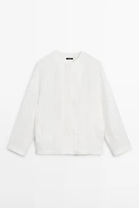 Flowing bomber shirt