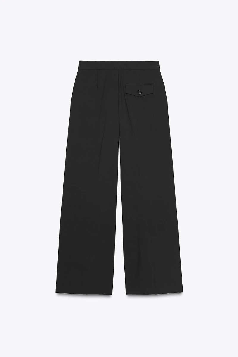 PLEATED WIDE LEG PANTS