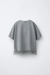 FRINGE AND STUDS T-SHIRT