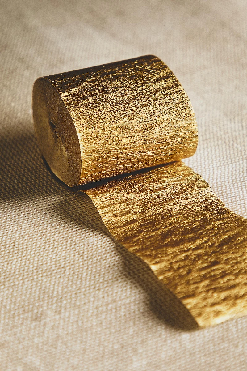 GOLD CREPE CHRISTMAS RIBBON