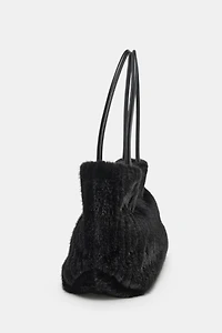 FAUX FUR TOTE BAG