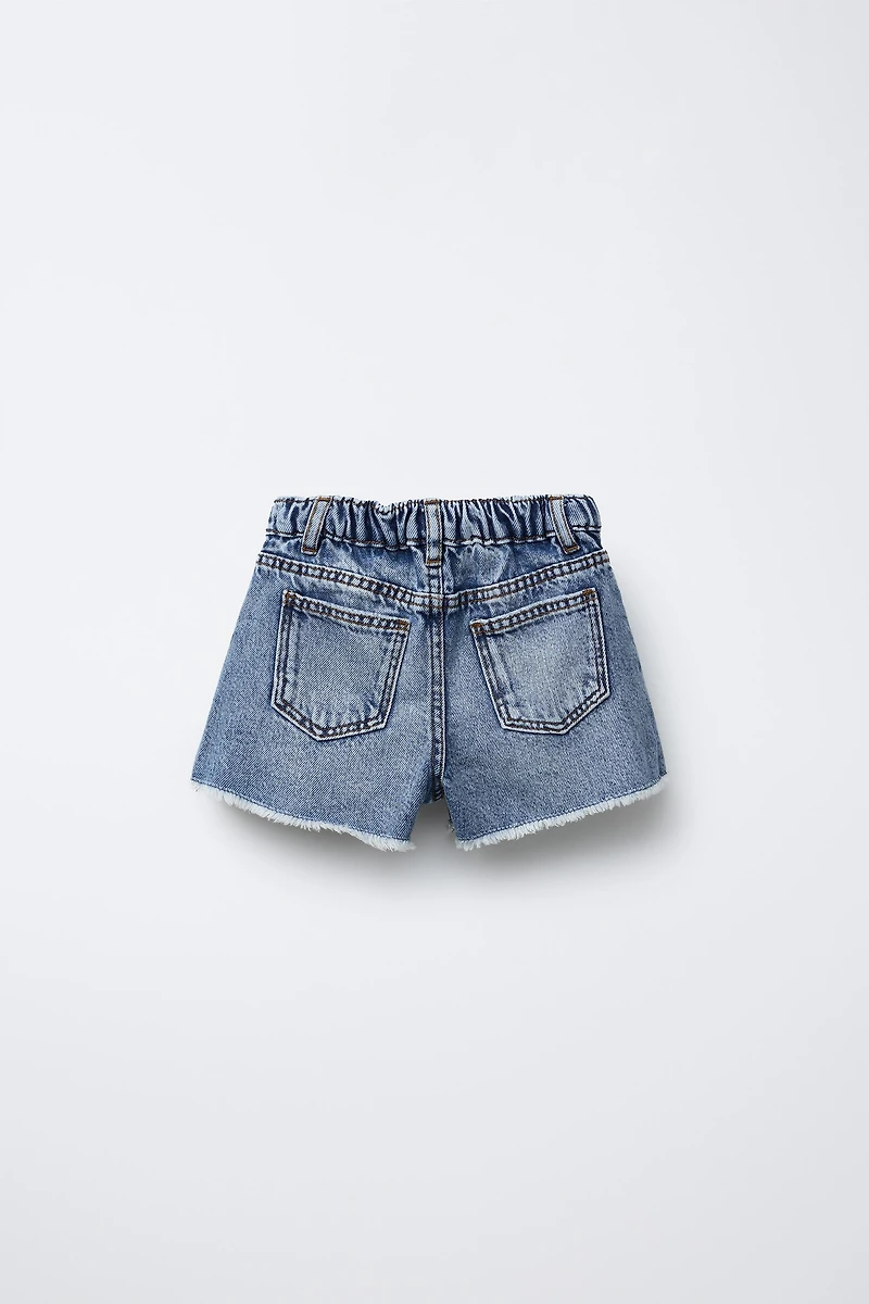 RIPPED HIGH WAIST DENIM SHORTS