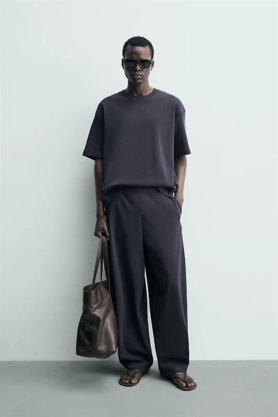 RELAXED FIT RIBBED SWEATSHIRT