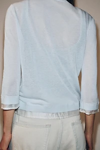 COMBINATION KNIT JACKET