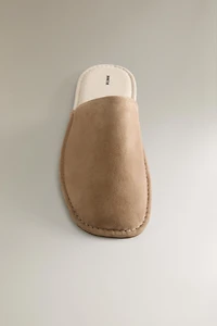 LEATHER MULE SLIPPERS
