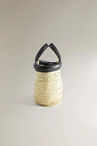 MINI TOTE BAG WITH LEATHER DETAIL