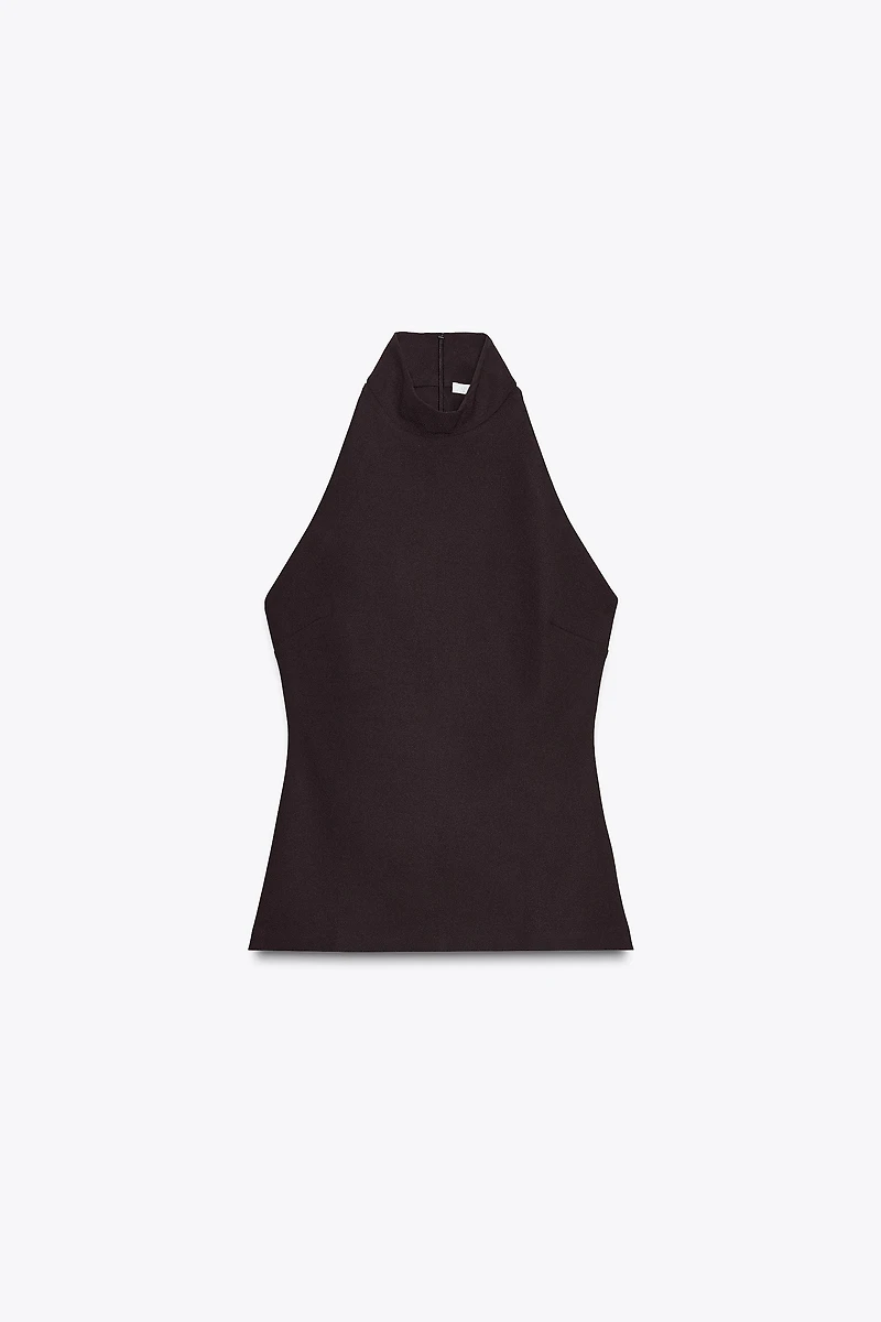 CREPE HALTER TOP