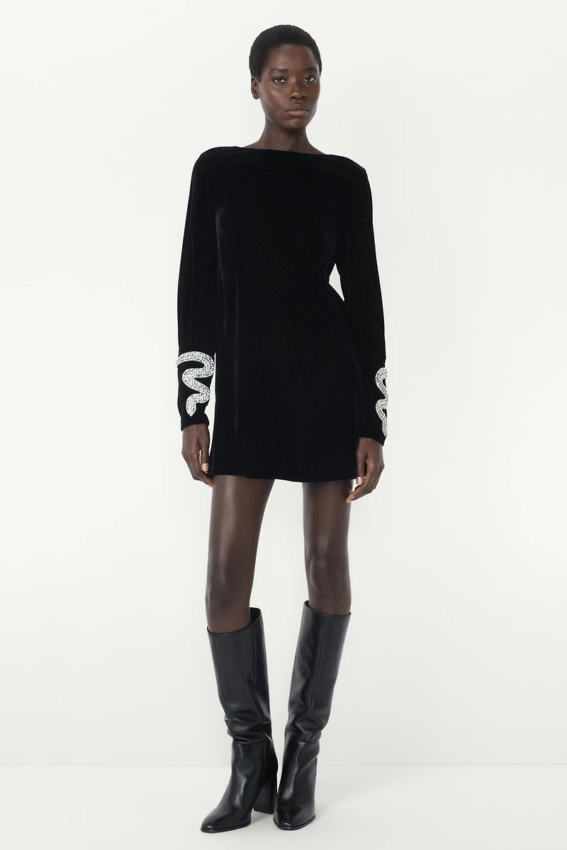 VELVET MINI DRESS - THE ITEM ZARA WOMAN